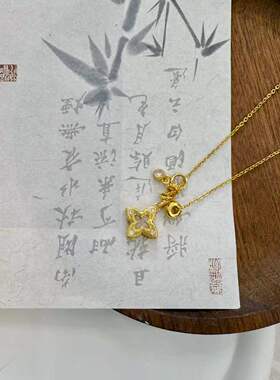 铜合金闪锆镂空花朵毛衣链