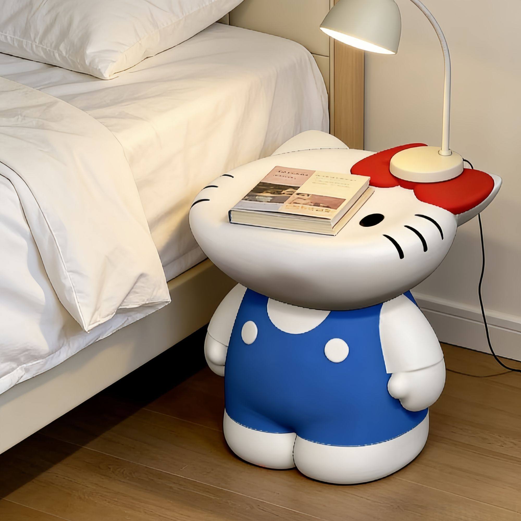 可爱卡通Kitty猫换鞋凳椅子多功能儿童桌床头柜茶几摆件家居装饰,淘宝优惠券,粉丝福利购,淘宝优惠卷