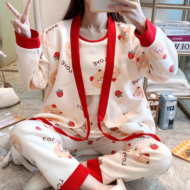 产后哺乳期月子服三件套出院服睡衣 维雨服饰家居服套装