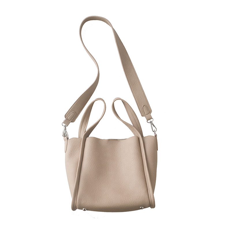 氧气种子2026春季新款日韩百搭纯色单肩斜挎慵懒风垂感软皮水桶包,淘宝优惠券,粉丝福利购,淘宝优惠卷