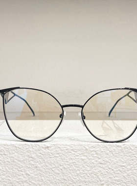 模特款金属猫眼框太阳眼镜女SPR50Y时尚格纹镜片遮阳墨镜男光学镜