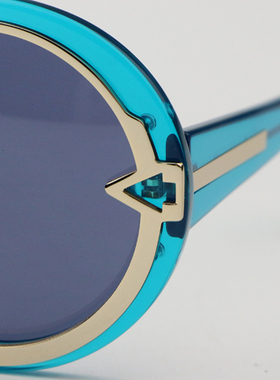 配近视度数佟丽娅明星同款太阳镜女圆形大框透明蓝墨镜