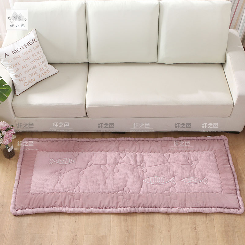韩式沙发垫全棉粉灰色单双人布艺四季防滑客厅坐垫罩巾套可机洗