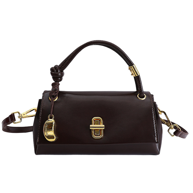 韩系小众设计复古小方包女酒红色油蜡皮手提斜挎包高级感百搭新款,淘宝优惠券,粉丝福利购,淘宝优惠卷