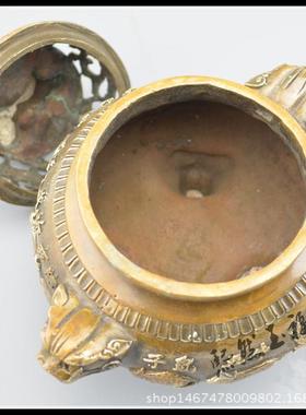 仿古纯铜香炉摆件 铜器十二生肖熏炉 古玩收藏工艺礼品摆件