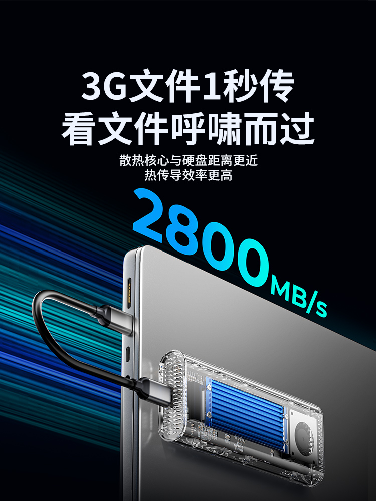 奥睿科USB4硬盘盒移动M.2 NVMe固态硬盘盒 asm2464兼容雷电4/3-图0