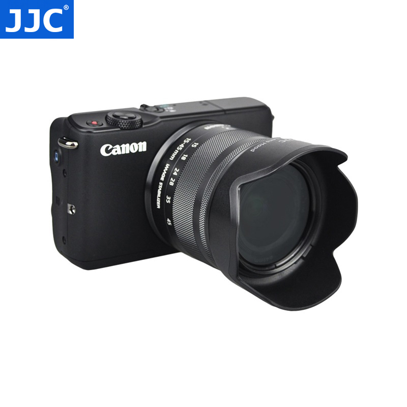 JJC适用佳能EW-53遮光罩EF-M 15-45mm镜头RF-S 18-45mm EOS R50 R100 M50II M5 M6II M200微单数码相机配件-图0