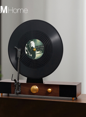 创意黑胶唱片机造型复古装饰摆件