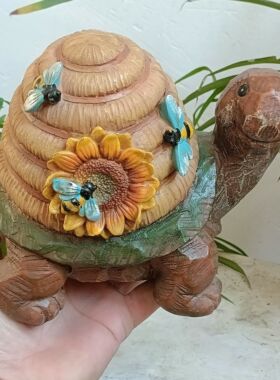 跨境蘑菇乌龟蜗牛动物摆件花园户外花圃园林水景鱼缸假山流水装饰