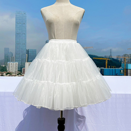 洛丽塔裙撑四层45厘米无骨百搭软纱微暴力日常衬裙裙撑Lolita