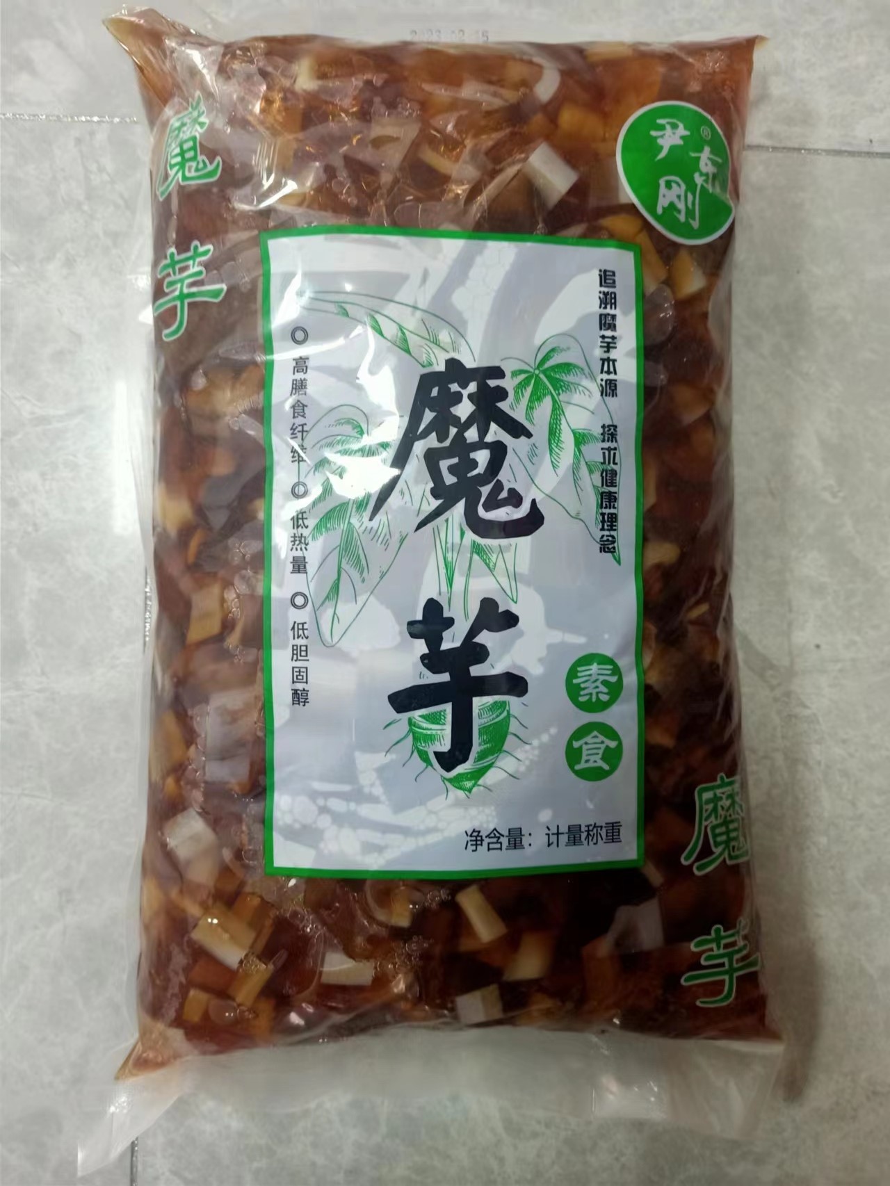 5kg魔芋魔芋素食仿荤猪皮冻凉拌菜麻辣烫关东煮火锅串串香商用 - 图0