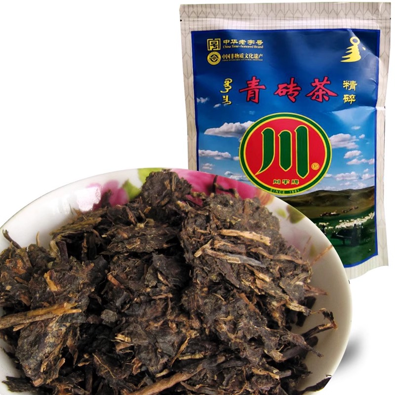 内蒙奶茶专用砖茶赵李桥茶精品碎砖茶400克蒙古砖茶川字牌青砖茶 - 图3