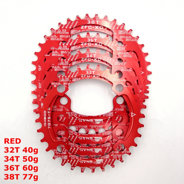 铝合金自行车正负齿盘片牙盘山地车单盘96/104BCD圆盘32T/34T/38T-图2