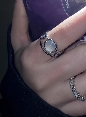 月光石戒指女2023新款