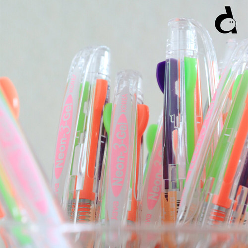duye度也 韩国java neon模块笔三色霓虹荧光笔中性笔malgrecela - 图0