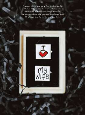 yours forever新郎袖口扣 结婚礼袖扣伴郎拍照道具I love my wife