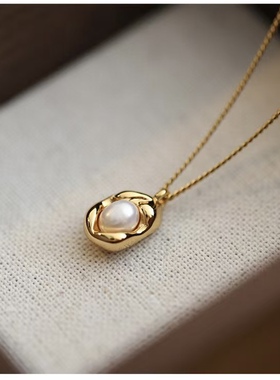 淡水珍珠豆豆链 锁骨链女项链女轻奢时尚新中式百搭叠戴极细叠戴