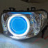雅馬哈巧格i125 改裝3寸海5 LED雙光透鏡 大燈總成 天使眼 氙氣燈