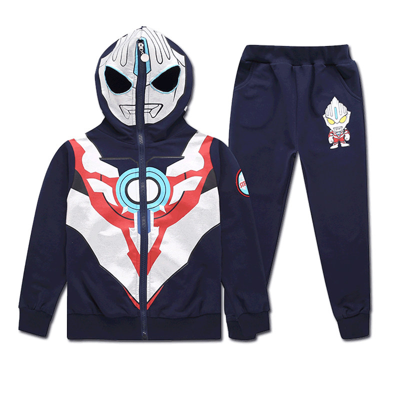 奥特曼衣服儿童秋装男童套装洋气潮 ultraman俏皮果套装