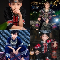 Childrens photography Miao ethnic clothing boy Zhuang Yi ethnic Yi ethnic Tujia ethnic Yao dance to serve boy embroidery