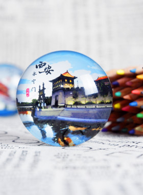 西安手绘冰箱贴钟楼大雁塔回民