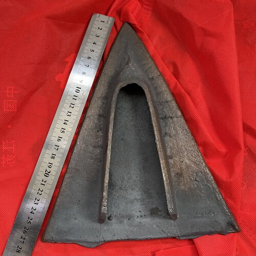 老式犁头犁尖耕地机建房下地基基建民俗品老物件70年代生铁老犁铧 - 图2