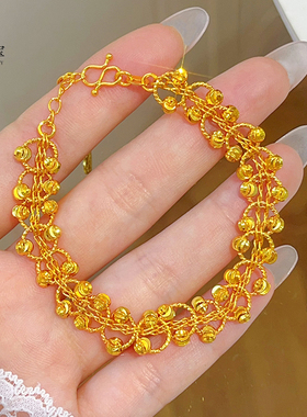 女沙金爆闪蕾丝满天星刻面珠手链