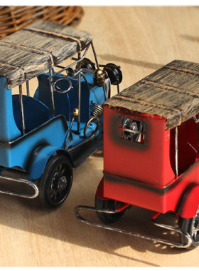 老爷车欧式风咖啡厅铁艺装饰品