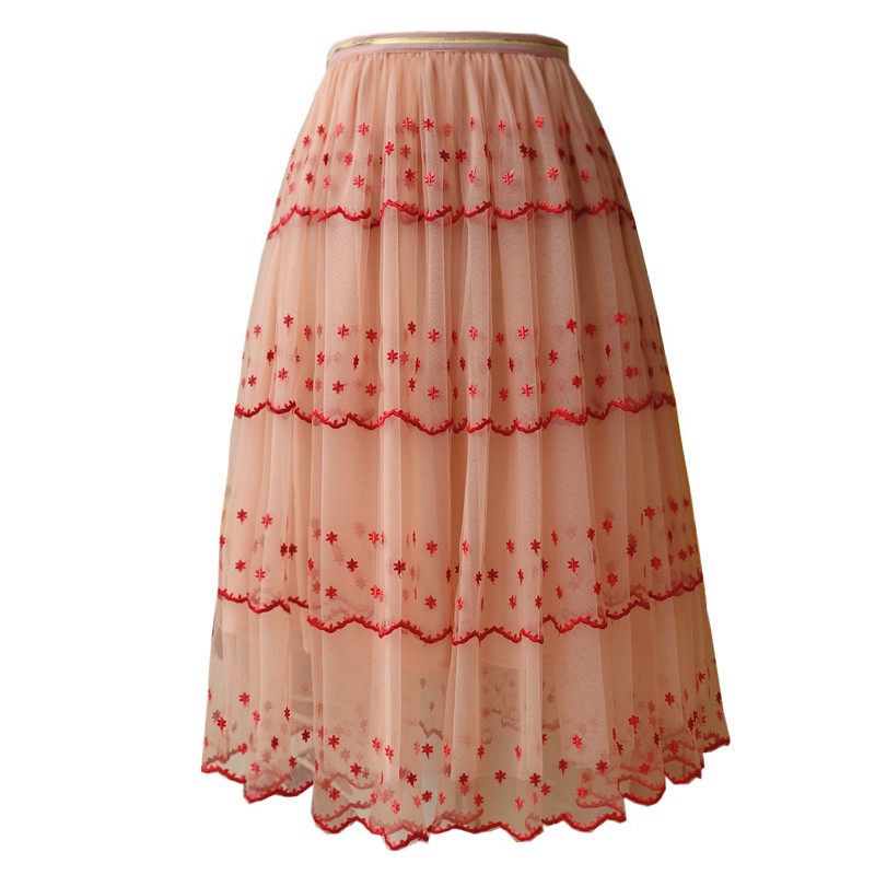 茜依秀夏新百搭仙女甜美长蓬蓬裙 茜依秀半身裙