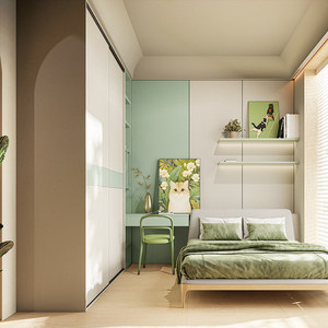 顾家家居全屋定制衣柜卧室衣帽间柜子组合推拉门衣柜定制小森林