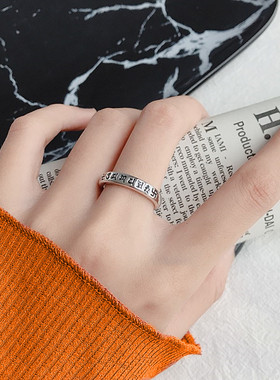 轻奢六字真言小众设计情侣戒指