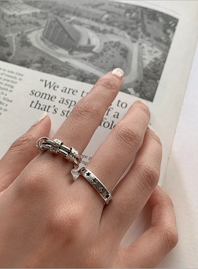 原创ins潮风韩版镀银饰品戒指