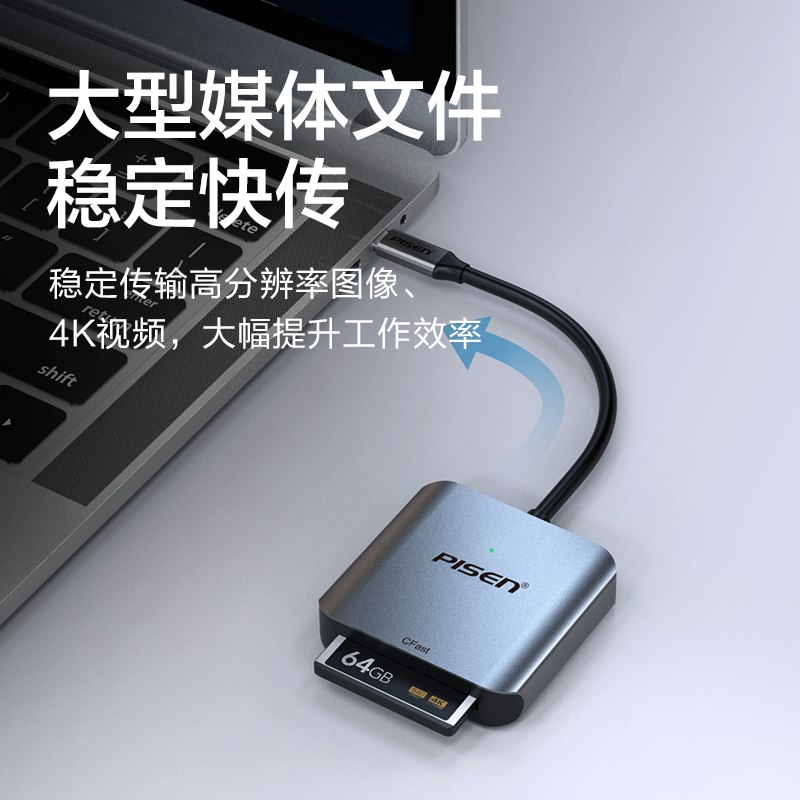 品胜XQD CFAST读卡器USB3.1超高速传输Type-c专业级读卡器哈苏佳能1DX X2 1DXII尼康R5/R6/D4/D5/Z6/Z7/D850 - 图2