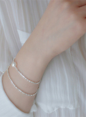 925银波光璀璨手链碎银