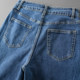 Foreign trade original women's clothing classic 4-color slim fashion casual high-waist tapered ankle-length daddy straight denim trousers