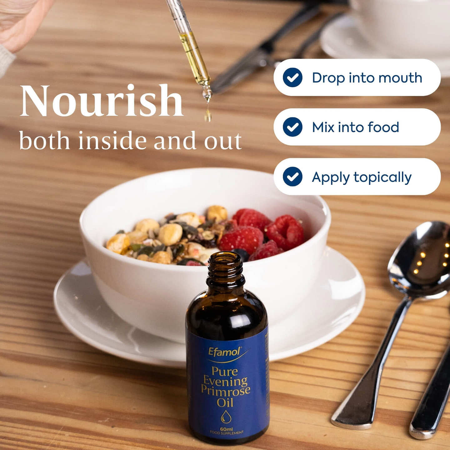 英国Efamol伊凡慕月见草油口服液精华卵巢保养月经呵护更年期60ml