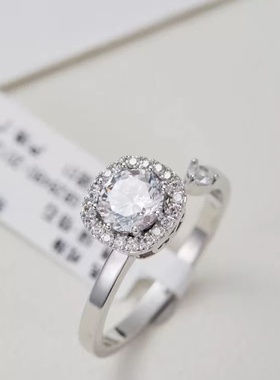 日韩小众独特设计锆石戒指女轻奢高级感开口食指指环2025年新款