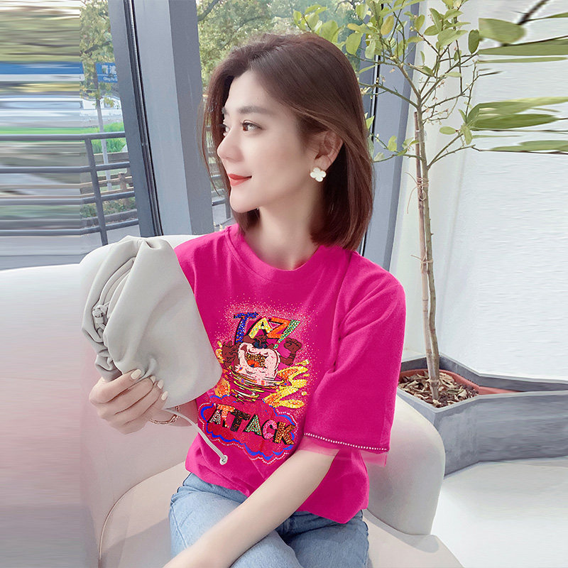 欧洲站2020新款夏装欧货高级感t恤 梵莉思女装T恤