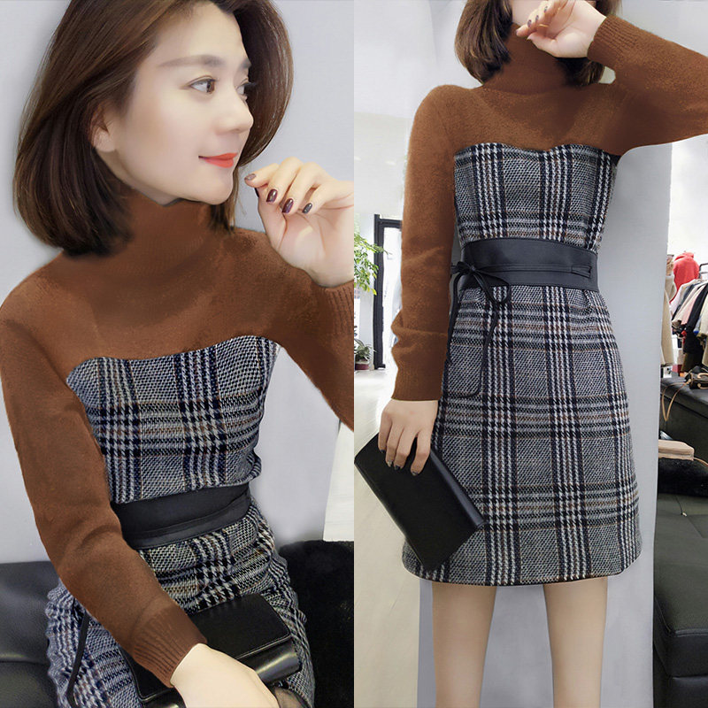 欧洲站冬装2020年新款欧货打底裙子 梵莉思女装连衣裙