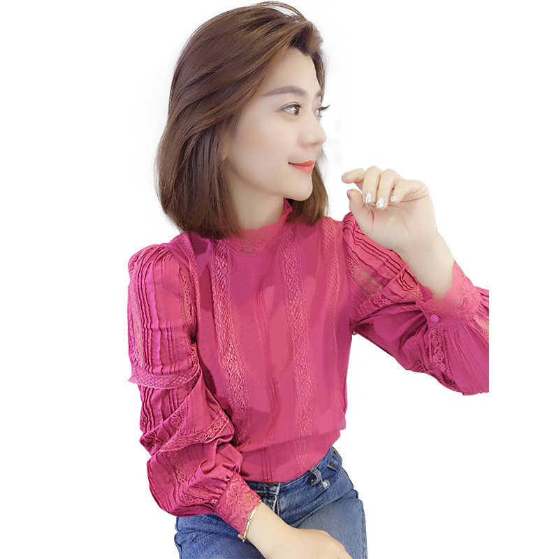 欧洲站春秋装2020新款欧货秋季洋气 梵莉思女装蕾丝衫/雪纺衫