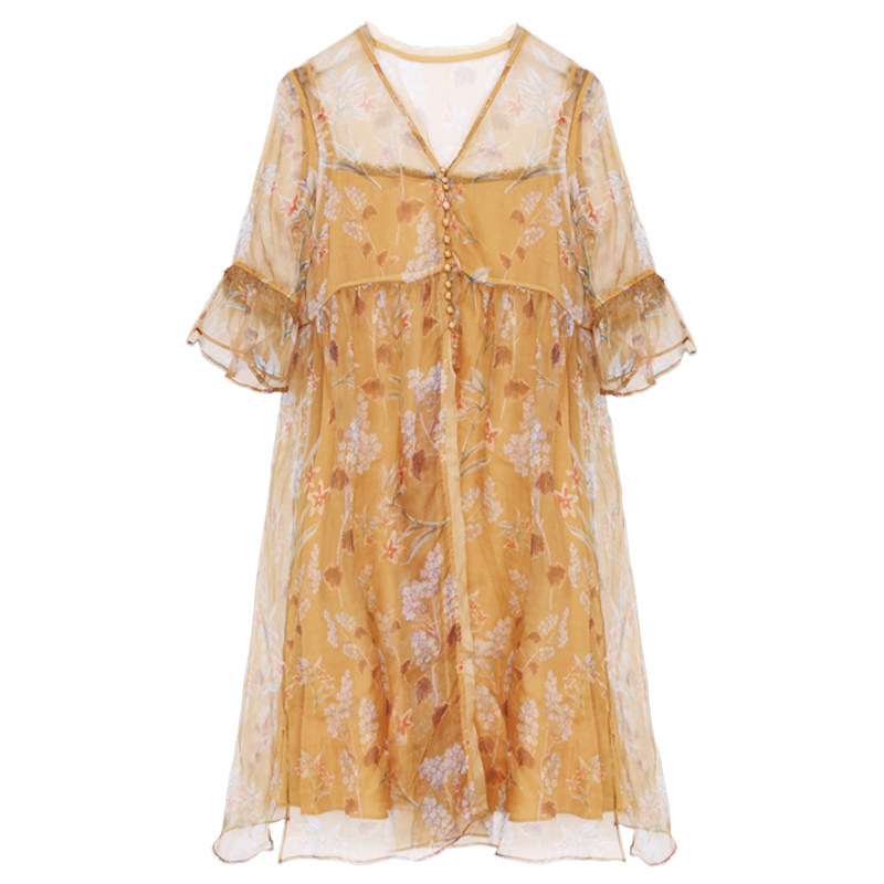 梵莉思小碎花雪纺连衣裙2020 梵莉思女装连衣裙