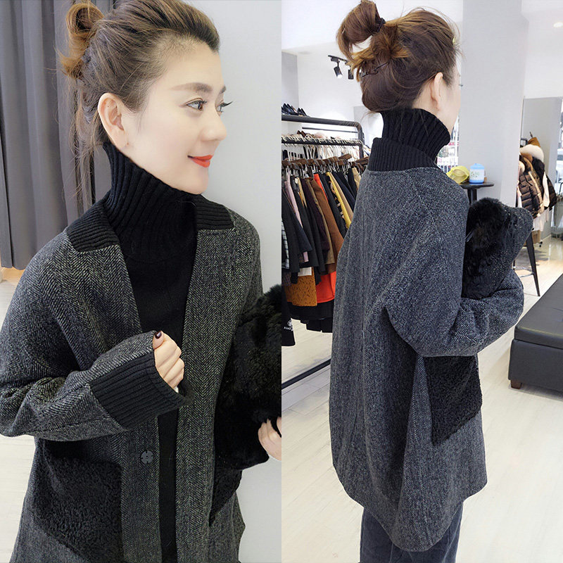 欧洲站秋冬装2020年新款欧货毛呢女 梵莉思女装短外套
