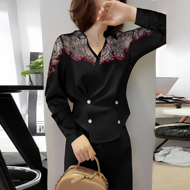 欧洲站秋装2020新款欧货秋款风衬衫 梵莉思女装衬衫