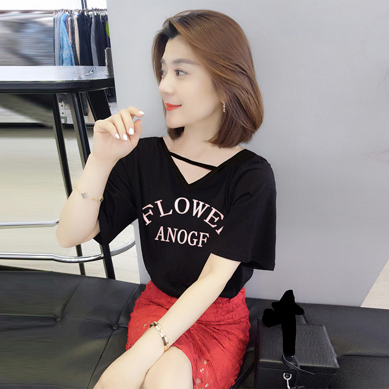 2020新款夏装欧货潮夏天洋气小心机 梵莉思女装T恤