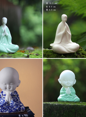 德化白瓷无相佛桌面禅意摆件