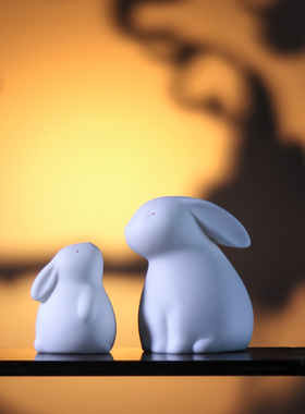 可爱兔子卡通盆景摆件陶瓷阳台