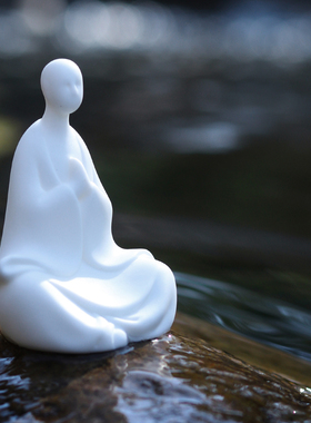 陶瓷中式客厅桌面禅意无相摆件