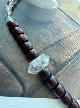 月夜之美 天然灰月光小叶紫檀手串