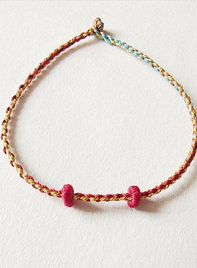 1.6mm渐变色段染手工编带金线