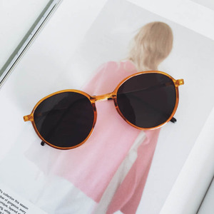复古橘色网红太阳镜